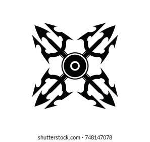 Shuriken Logo Ninja Stars Throwing Stars Stock Vector (Royalty Free ...