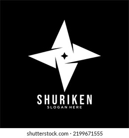Shuriken-Logo, Vektorninja-Waffen. Logo mit japanischem Ninja-Shuriken-Konzept