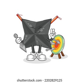 the shuriken ninja cartoon. character vector