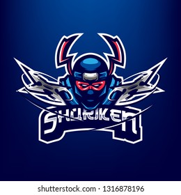 Shuriken Ninja Mascot Logo