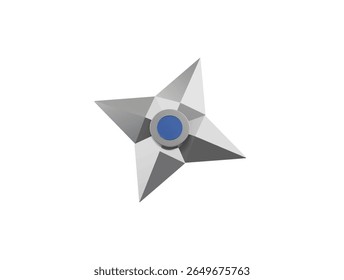 renderização de ilustração 3d do ícone de estrela ninja de shuriken