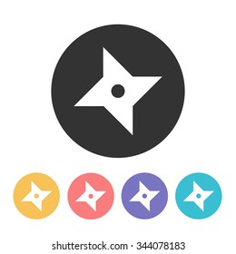 shuriken (ninja weapon) icon. vector illustration
