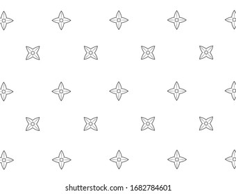 shuriken ninja Waffenmuster Muster Hintergrund Vektorillustration. 