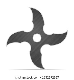 Shuriken on a white background. Vector illustration.