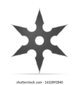 Shuriken on a white background. Vector illustration.