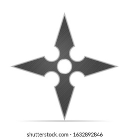 Shuriken on a white background. Vector illustration.