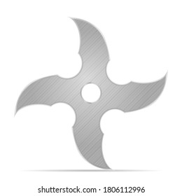 Shuriken on a white background. Vector illustration.