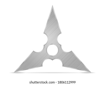 Shuriken on a white background. Vector illustration.