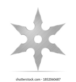 Shuriken sobre un fondo blanco. Ilustración vectorial.