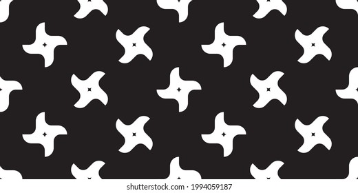 Shuriken patterns on dark background, Abstract vector wallpaper, Seamless pattern background.