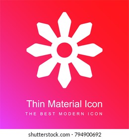 Shuriken red and pink gradient material white icon minimal design