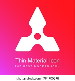 Shuriken red and pink gradient material white icon minimal design