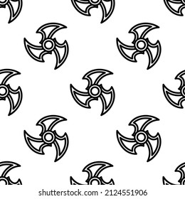 Shuriken seamless pattern vector illustration.