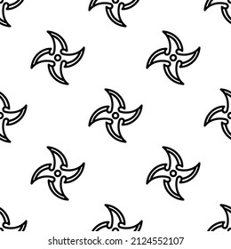Shuriken seamless pattern vector illustration.