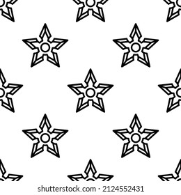 Shuriken nahtlose Muster, Vektorgrafik.