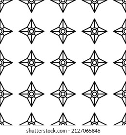 Shuriken seamless pattern vector illustration.