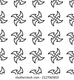 Shuriken seamless pattern vector illustration.