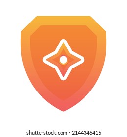 shuriken shield logo element design template icon