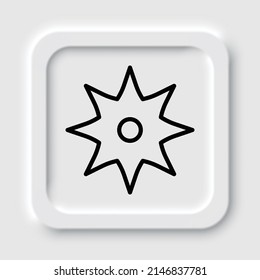 Icono simple de Shuriken. Diseño plano. Diseño de neutralismo.ai