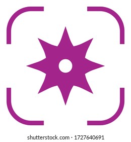 Shuriken einfache Ikone. Flachdesign