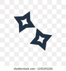 Shuriken vector icon isolated on transparent background, Shuriken transparency concept can be used web and mobile