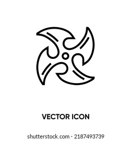 Shuriken Vector Icon. Modern, Simple Flat Vector Illustration For Website Or Mobile App.Japonese Culture Or Ninja Symbol, Logo Illustration. Pixel Perfect Vector Graphics	