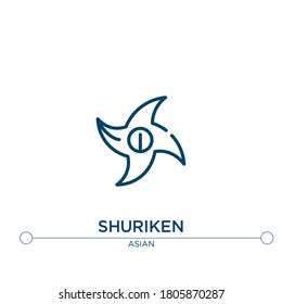 Shuriken-Vektorsymbol. Einfache Elementgrafik. Shuriken Umriss Symbol aus asiatischen Konzept. Kann für Web und Mobile verwendet werden
