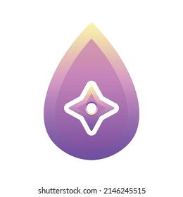 shuriken water gradient logo design template icon