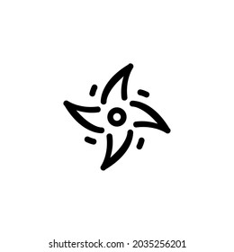 Shuriken Weapon Vektorsymbol Symbol des Logos für Grafikdesign und Web