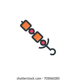 shush kebab icon vector illustration