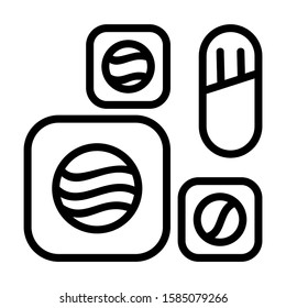shushi icon isolated sign symbol vector illustration - high quality black style vector icons
