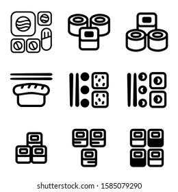 shushi icon isolated sign symbol vector illustration - Collection of high quality black style vector icons
