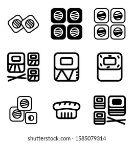 shushi icon isolated sign symbol vector illustration - Collection of high quality black style vector icons
