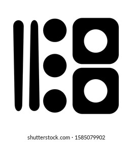 shushi icon isolated sign symbol vector illustration - high quality black style vector icons
