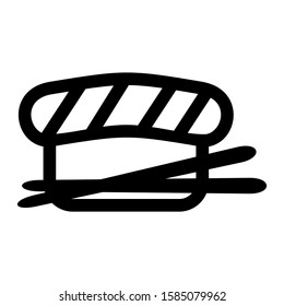 shushi icon isolated sign symbol vector illustration - high quality black style vector icons
