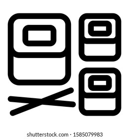 shushi icon isolated sign symbol vector illustration - high quality black style vector icons
