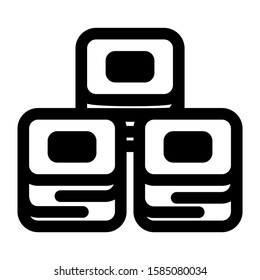 shushi icon isolated sign symbol vector illustration - high quality black style vector icons
