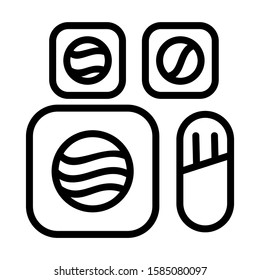 shushi icon isolated sign symbol vector illustration - high quality black style vector icons
