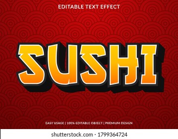 Shusi Text Effect Template With Asian Type Style And Bold Font Concept Use For Brand Label And Logo