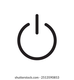 Shut down circle icon line icon. linear style sign for mobile concept and web design. Shut down circle icon outline vector icon. Symbol, logo illustration. Pixel perfect vector graphics