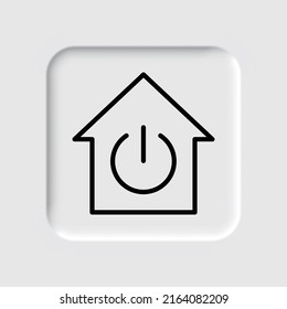 Apagar, casa simple vector de icono. Diseño plano. Diseño de neutralismo.ai