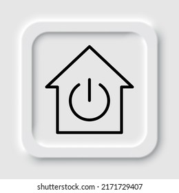 Apagar, casa simple vector de icono. Diseño plano. Diseño de neutralismo.ai