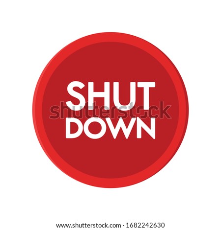 Shut down logo design. Shut down symbol vector.
