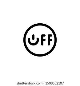 Shut Down Off Icon Outline Vector