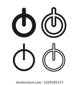 Schalten Sie das Icon ein oder Aus aus aus. Vektorgrafik.