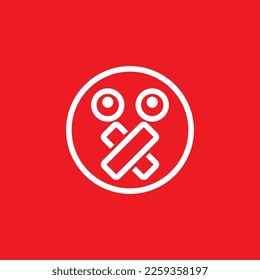Shut up emoticons, common graphic resources, vector illustrations.