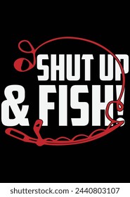 
Shut Up And Fish eps cut file for cutting machine