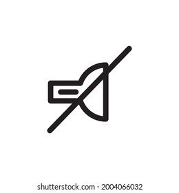 shut up icon or logo vector illustration of isolated sign symbol, vector illustration with high quality black outline.