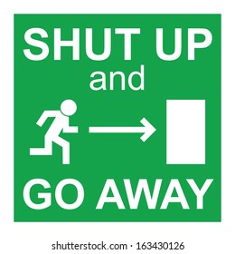 Shut up sign (vector illustration)
