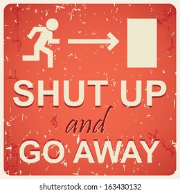 Shut up sign (vector illustration)